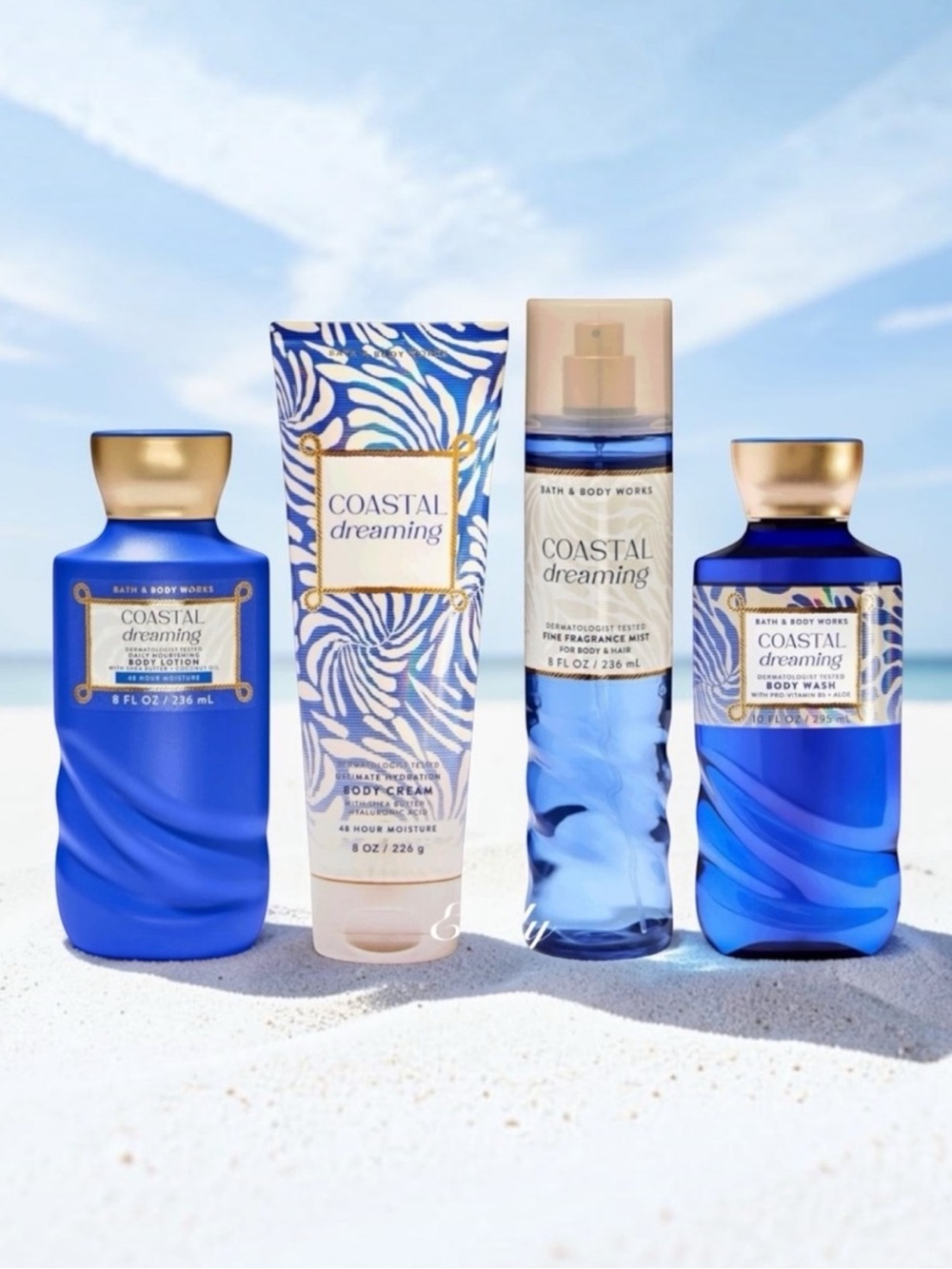 4-Pc Bath & Body Works COSTAL DREAMING Body Care Bundle Set